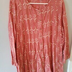 Gudrun Sjoden Artists Smock Blouse XL